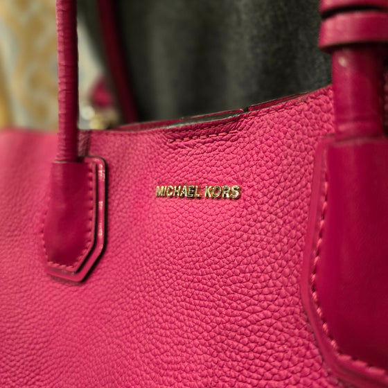 MICHAEL KORS Pink Pebbled Leather Tote AS IS - PopRock Vintage. The cool quotes t-shirt store.