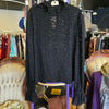 UNIQUE VINTAGE Black Sheer Lace Long Sleeve 3X