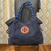 TORY BURCH Blue Canvas Tote AS IS - PopRock Vintage. The cool quotes t-shirt store.