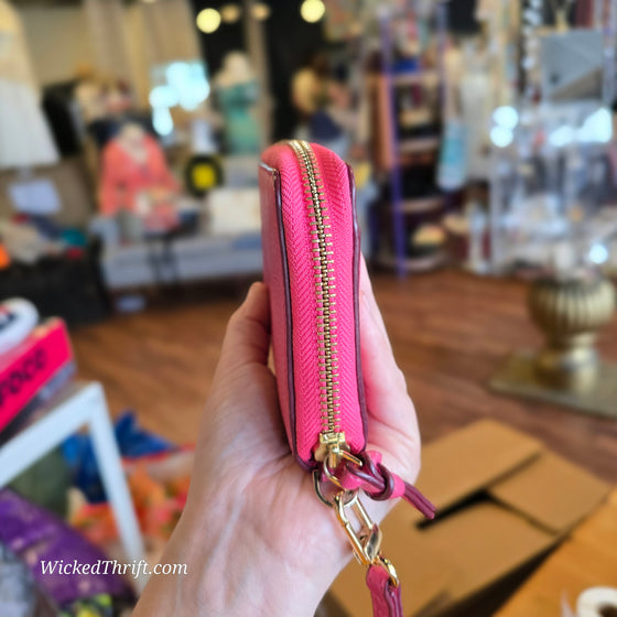 TORY BURCH Pink Leather "Harper" Wallet AS IS - PopRock Vintage. The cool quotes t-shirt store.
