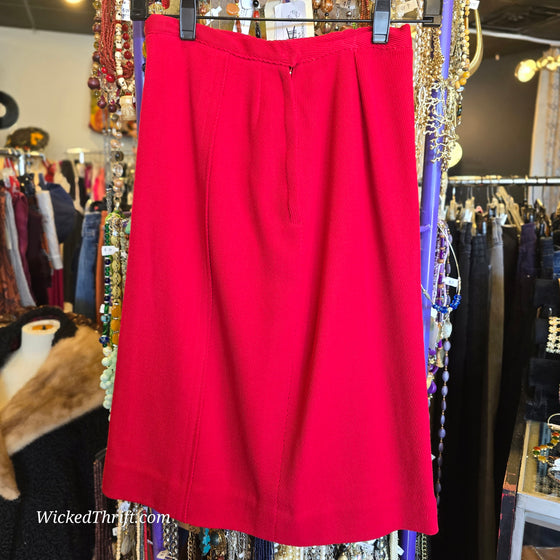 VINTAGE Red Skirt XS