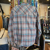 ROCK 47 Red/Tan/Blue Snap Button Shirt L
