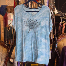  MADE FOR LIFE Blue Tiedye Swirly Tee 1X