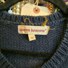 VINTAGE LAUREN HENSEN Knit Spooky Pumpkin Fall Night Scene Sweater 1X