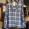 LL BEAN Blue/White "CAD" Flannel 2X
