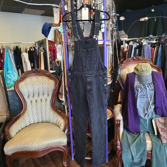 FOREVER 21 MEN Black Overalls S