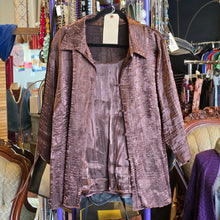  ELEMENTZ Brown Shimmer Faux Layer Button Up 2X