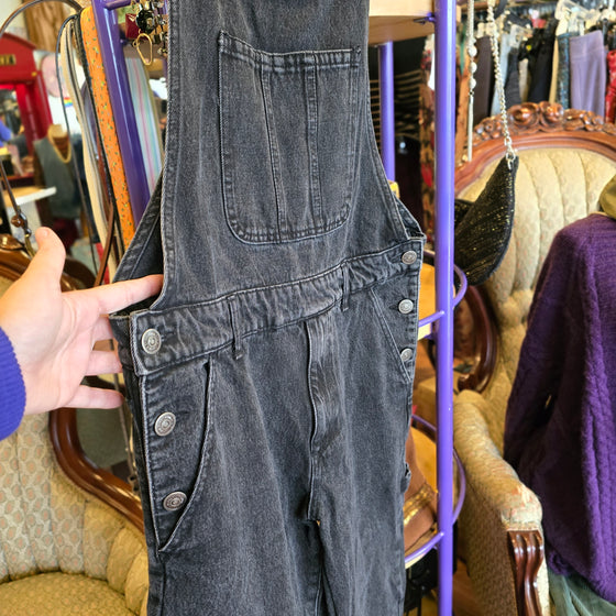 FOREVER 21 MEN Black Overalls S