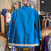 SILK LORE Blue 100% Silk Jacket w. Embroidery Bottom 1X