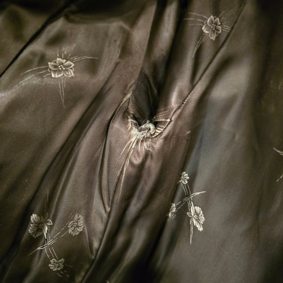 VINTAGE Brown Mink Patterned Coat