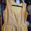 ALIZEHP Yellow Maxi Dress w. Front Cutout 38