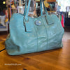 COACH Turquoise Patent Leather Kisslock Bag F15658 AS IS - PopRock Vintage. The cool quotes t-shirt store.