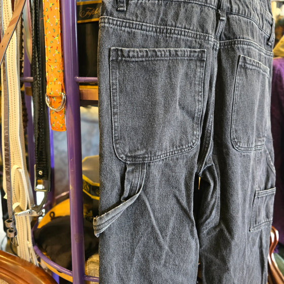 FOREVER 21 MEN Black Overalls S