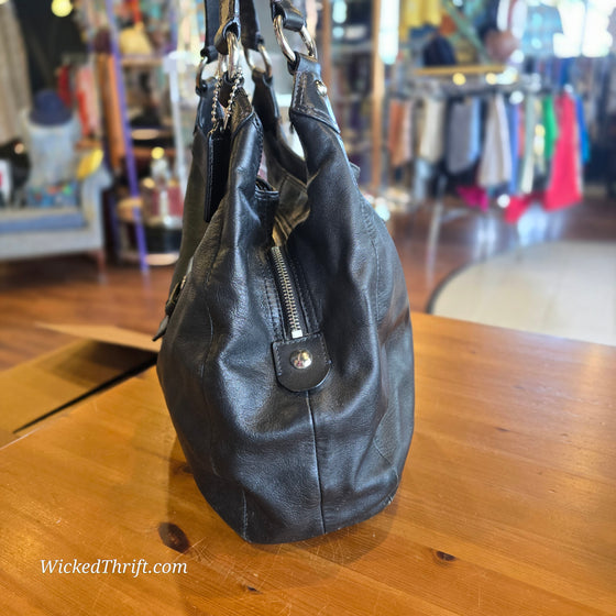 COACH Black Leather Soho Shoulder Bag #F17092 AS IS - PopRock Vintage. The cool quotes t-shirt store.