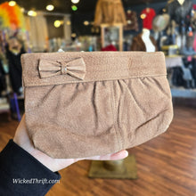  CLEARANCE VINTAGE Leather Pouch w. Bow