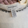 BANANA REPUBLIC Cream Beaded Neckline Tshirt Sweater XS