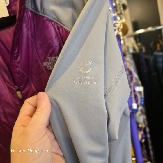 NORTH FACE Purple/Grey Packable Zip Up M