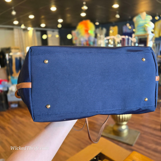 LAUREN RALPH LAUREN Blue Tote w. Leather Trim AS IS - PopRock Vintage. The cool quotes t-shirt store.